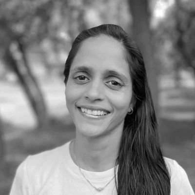 Kinjal Patel smiling.